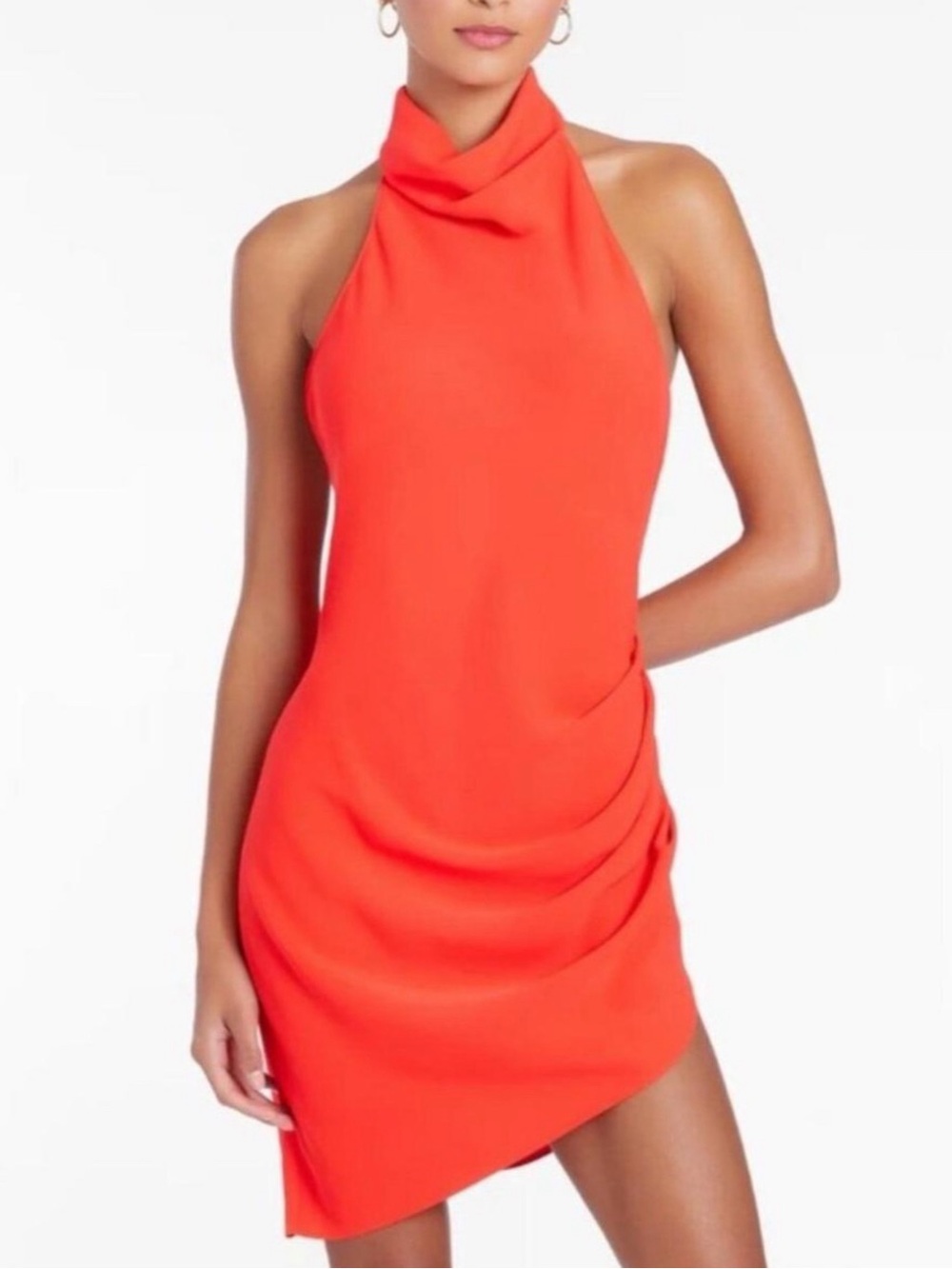 Amanda Uprichard Samba Coral- Halter Mini Dress small